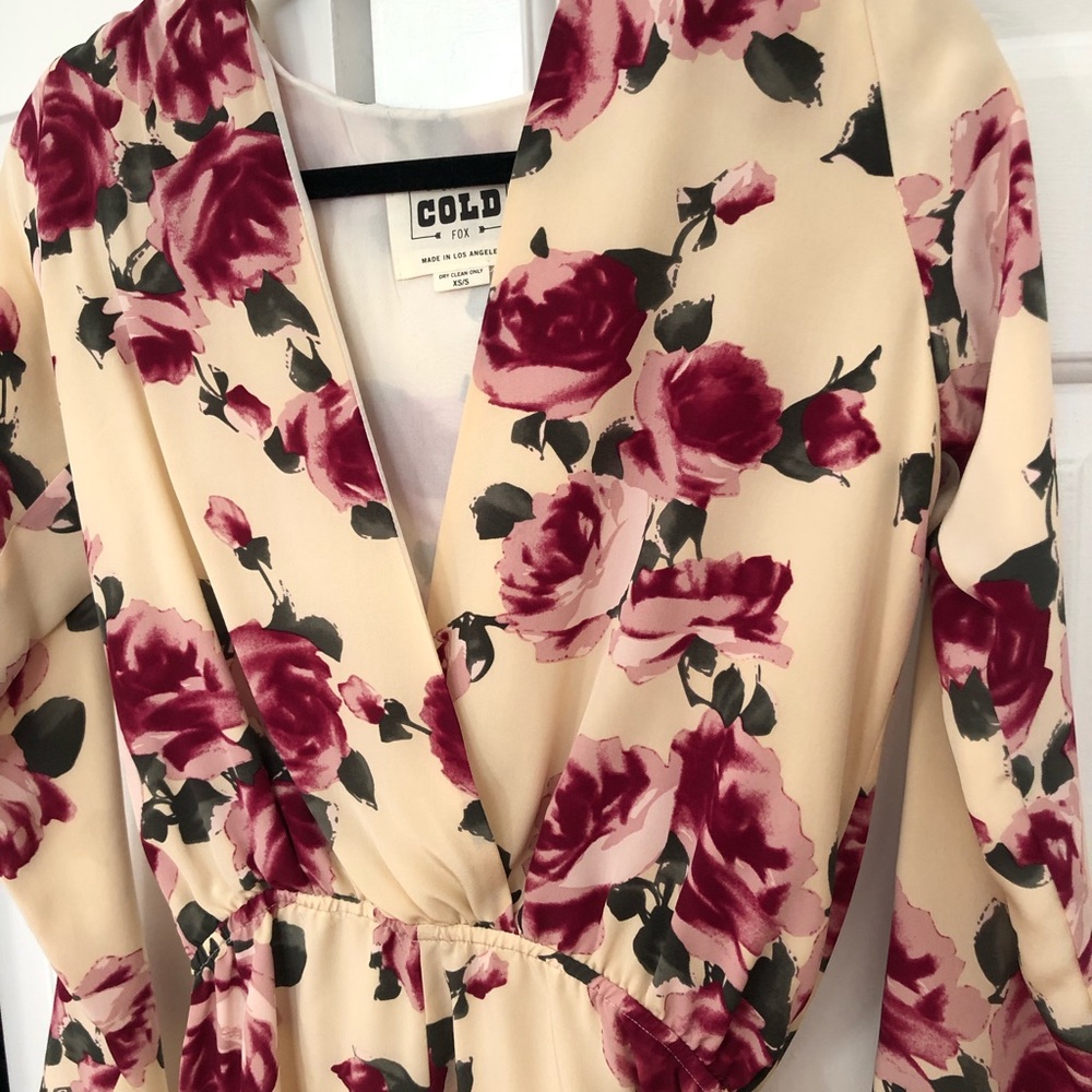 Stone scold fox rose silk romper